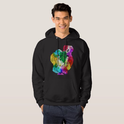 Colourful Silk Chicken Fan Animal パーカ (正面フル)