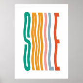 Colourful smile phrase kids room ポスター (正面)