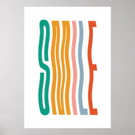 Colourful smile phrase kids room ポスター