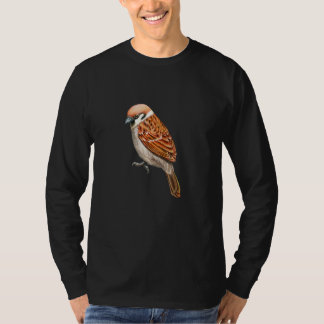 Colourful Sparrow House Sparrow Bird Men Women Tシャツ