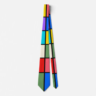 Colourful Square Grid Socks – Retro Geometric ネクタイ