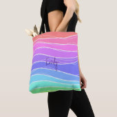 Colourful Stripes Gradient Tote Bag トートバッグ (クローズアップ)