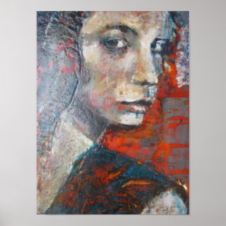 Colourful, strong woman looking at you ポスター