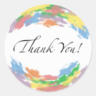 Colourful Thank You Sticker ラウンドシール