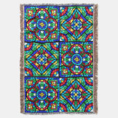 Colourful Throw  スローブランケット (正面縦)