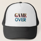 colourful Trucker hat with "Game Over"  キャップ (正面)