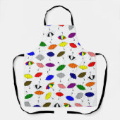 Colourful Umbrellas Design エプロン (正面)