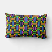 Colourful vibrant geometric pattern  ランバークッション (裏面)