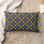 Colourful vibrant geometric pattern  ランバークッション (ブランケット)