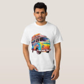 Colourful VW Campervan  Tシャツ (正面フル)