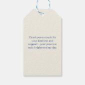 Colourful Watercolor Pastel Floral ギフトタグ (裏面)