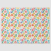 Colourful Watercolor Pastel Floral 薄葉紙 (正面)
