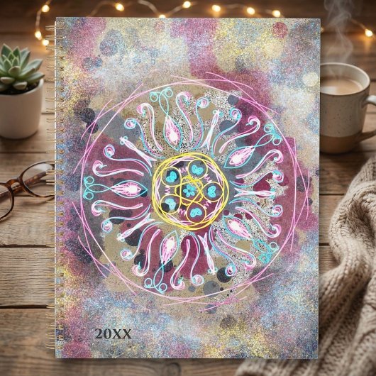 Colourful whimsical Boho floral planner プランナー手帳