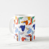 Colourful Whimsical Fish – Cute Aesthetic Mug Gift コーヒーマグカップ (正面左)