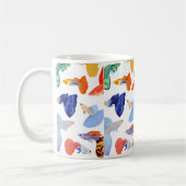 Colourful Whimsical Fish – Cute Aesthetic Mug Gift コーヒーマグカップ (左)