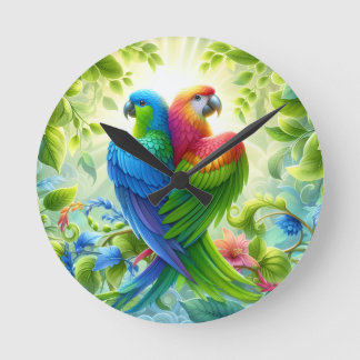 Colourful wildlife Wall Clock ラウンド壁時計