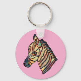 Colourful Zebra Keyring キーホルダー