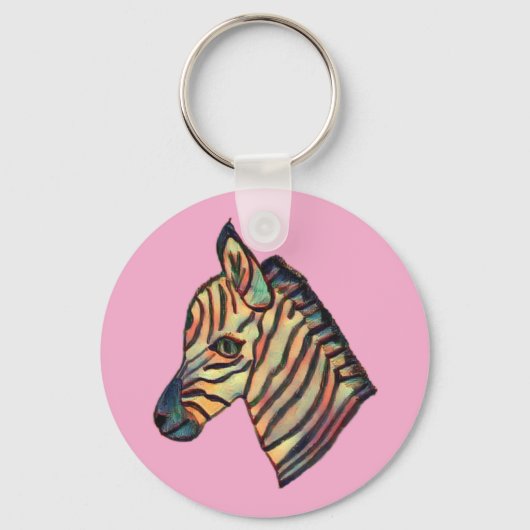 Colourful Zebra Keyring キーホルダー (正面)