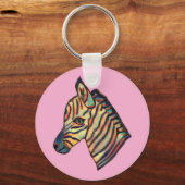 Colourful Zebra Keyring キーホルダー (正面)