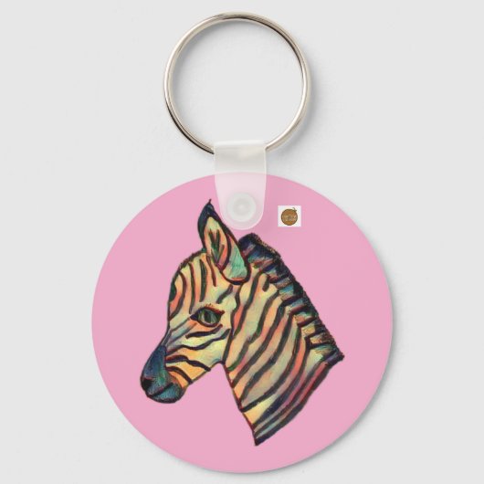 Colourful Zebra Keyring キーホルダー (裏面)