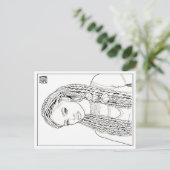 Colouring Post Card | Girl With Da Braidz シーズンポストカード (スタンド正面)