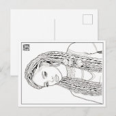Colouring Post Card | Girl With Da Braidz シーズンポストカード (正面/裏面)