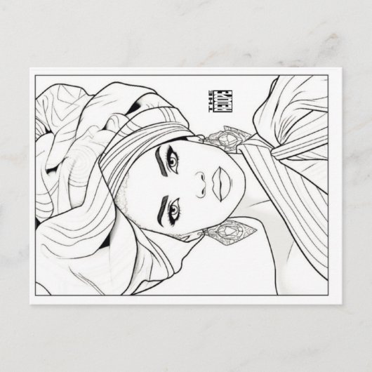 Colouring Post Card | Queen Diaspora シーズンポストカード (正面)