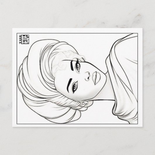 Colouring Post Card | Woman of Cloth シーズンポストカード (正面)