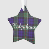 Colquhounの一族の格子縞のスコットランド人のタータンチェック オーナメント (正面)
