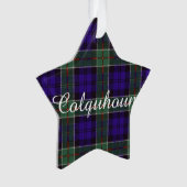 Colquhounの一族の格子縞のスコットランド人のタータンチェック オーナメント (正面)