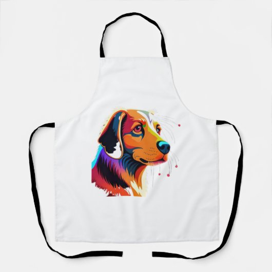 Colrful Dog Graphic - エプロン (正面)