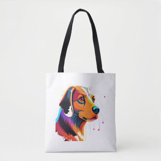 Colrful Dog Graphic - トートバッグ (正面)