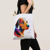 Colrful Dog Graphic - トートバッグ (クローズアップ)