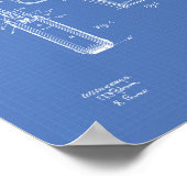 Colt .45 1911 Patent Art - Blueprint ポスター (角)