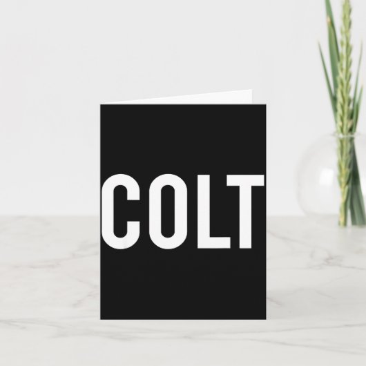 Colt - Cool New Funny Name Fan Gift Tee カード (正面)