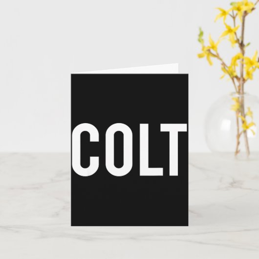 Colt - Cool New Funny Name Fan Gift Tee  カード (黄色い花)