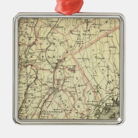 Coltonの米国2の運転し、回転地図 メタルオーナメント (正面)