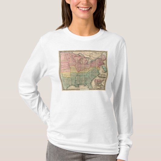 ColtonのRailroadand郡地図、米国 Tシャツ (正面)