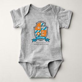 Colton boys C name & meaning knights shield dog ベビーボディスーツ