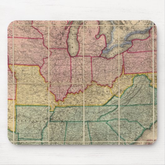 Colton's Railroadand County Map、州 マウスパッド (正面)