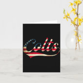 Colts Vintage Retro Men Women  カード (黄色い花)