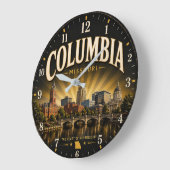 Columbia Missouri ラージ壁時計 (傾斜)
