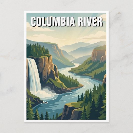 Columbia River Gorge Oregon ポストカード (正面)