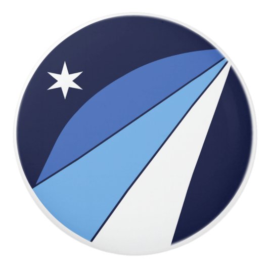 Columbia, SCのフラグとセラミックノブのプル セラミックノブ (正面)