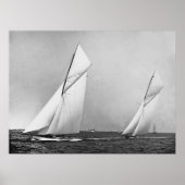 Columbia & Shamrock 1898 ポスター (正面)