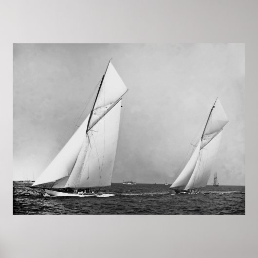 Columbia & Shamrock 1898 ポスター (正面)