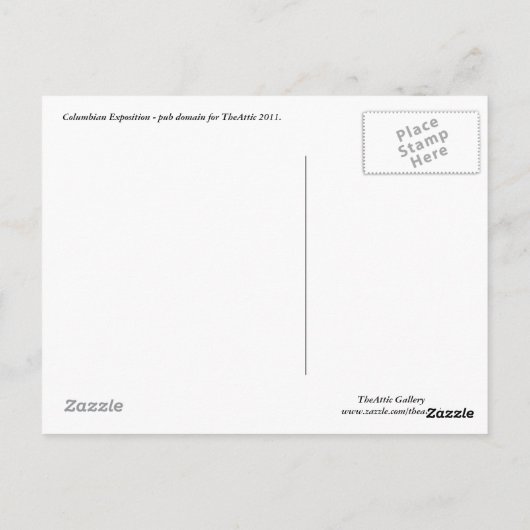 Columbian Exposition – ポストカード (裏面)