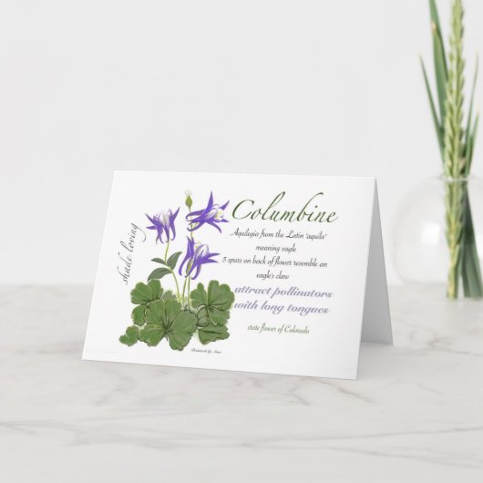 Columbine Blank Card サンキューカード (正面)