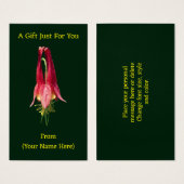 Columbine Flower Personalized Gift Card Tag (正面&裏面)