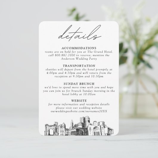 Columbusの結婚垂直詳細 エンクロージャーカード (スタンド正面)